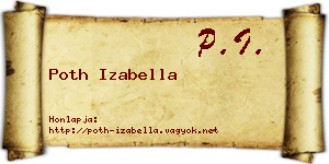 Poth Izabella névjegykártya